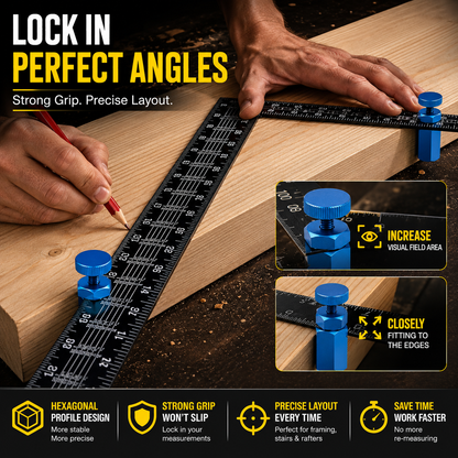 Tall Stair Gauges for Framing Square with Holder and Hook