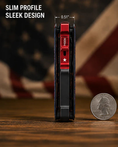 🎁America 250th Anniversary RFID Wallet – Patriotic Slim Pop-Up Card Holder for Men