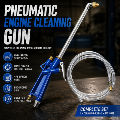 Air Blow Gun Pneumatic Engine Cleaning Gun with 4Ft Hose, Cleaning Degreaser Sprayer Tool