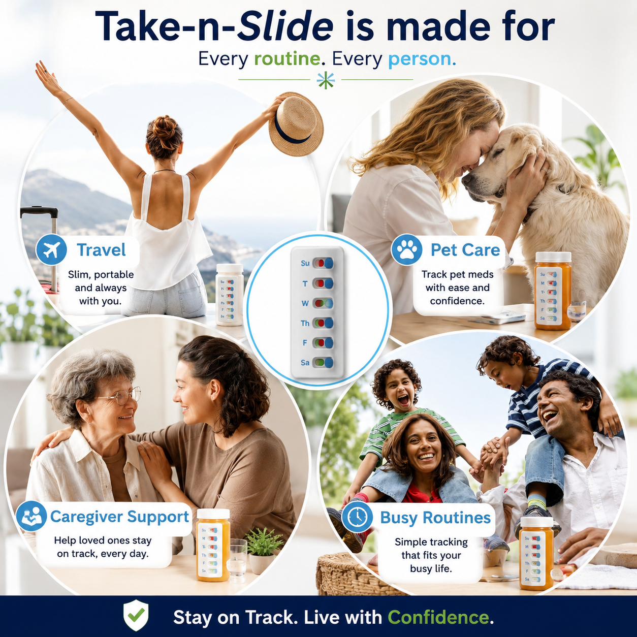 TAKE-N-SLIDE Peel and Stick Reusable for 12 + Refills
