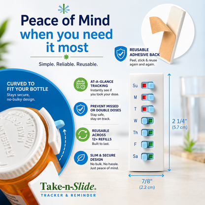 TAKE-N-SLIDE Peel and Stick Reusable for 12 + Refills