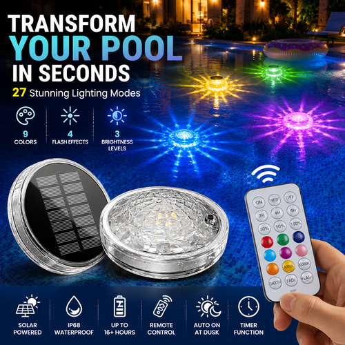 Solar Floating Pool Lights™ – Transform Your Pool Into A Luxury Night Oasis