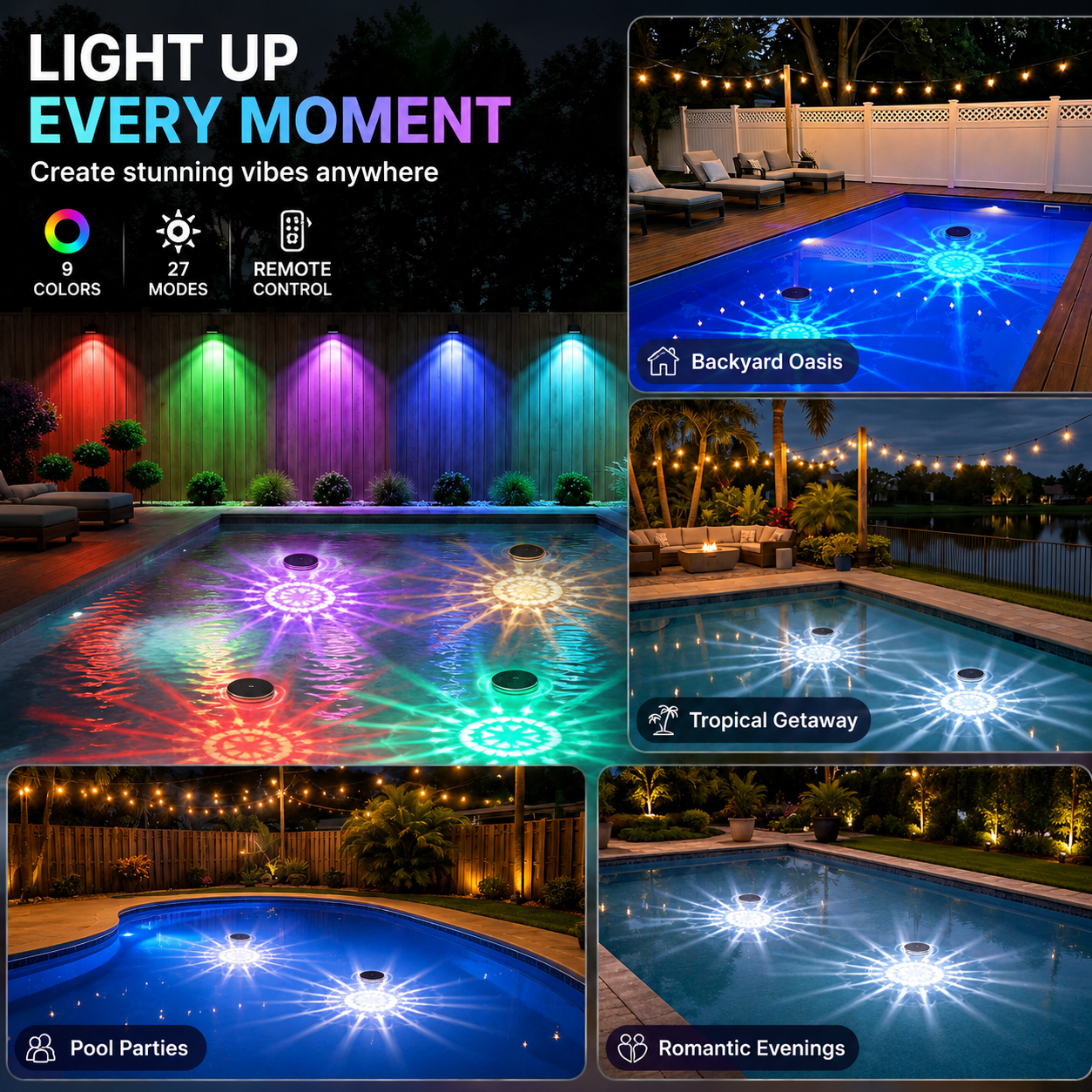 Solar Floating Pool Lights™ – Transform Your Pool Into A Luxury Night Oasis