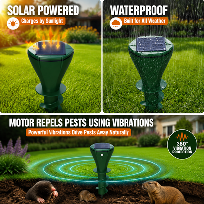 Solar Mole & Gopher Repeller™ – Protect Your Lawn Naturally