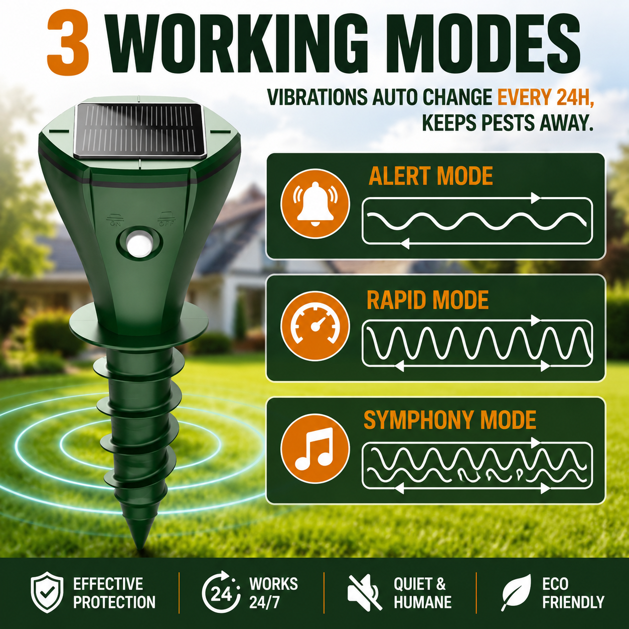 Solar Mole & Gopher Repeller™ – Protect Your Lawn Naturally