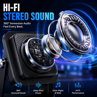 Turn Your Phone Into A Mini Theater™ | Induction Speaker & RGB Phone Stand