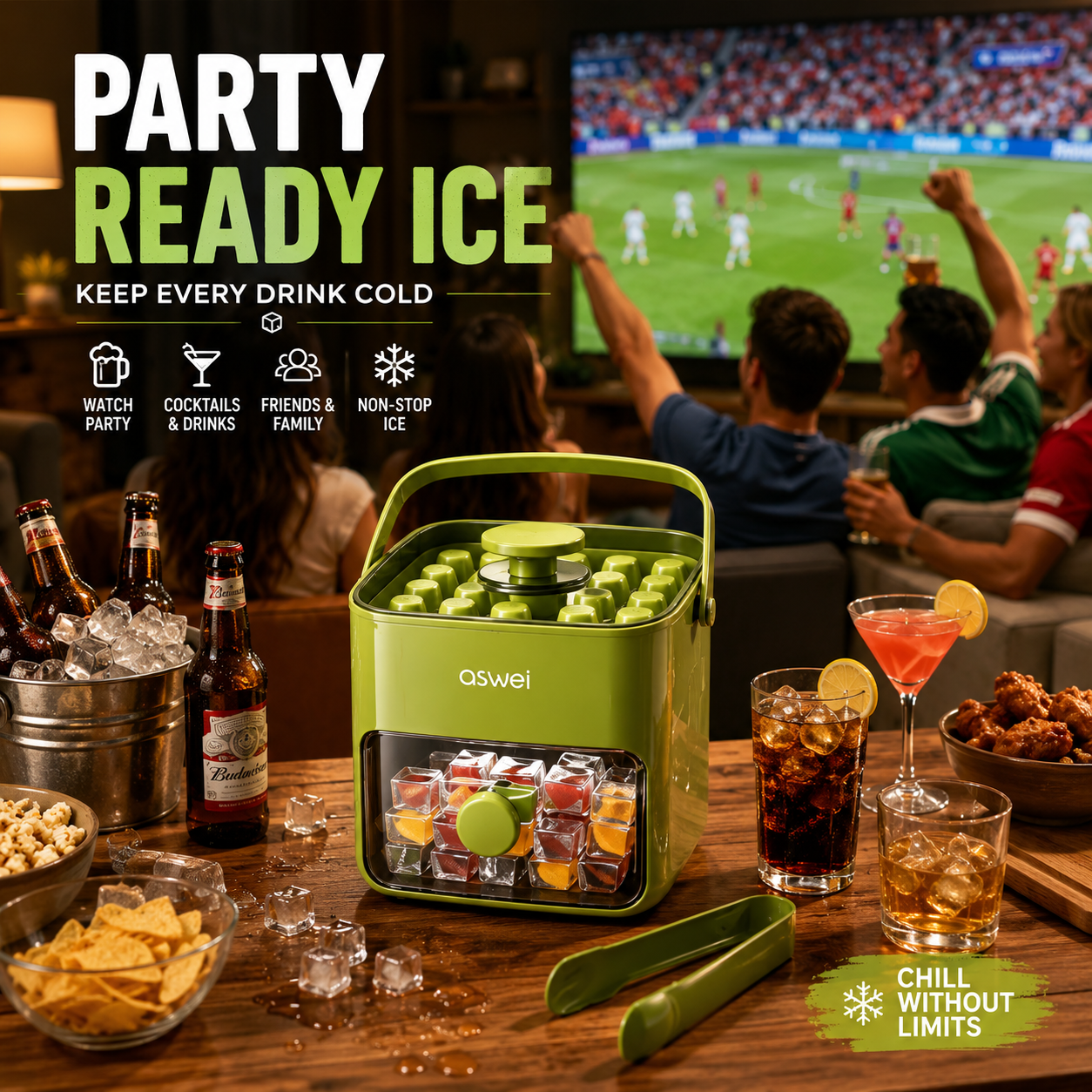 Fresh Ice Anytime™ | 2-In-1 Ice Tray & Storage Container