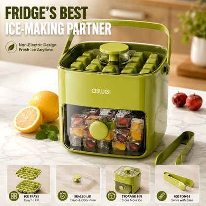 Fresh Ice Anytime™ | 2-In-1 Ice Tray & Storage Container