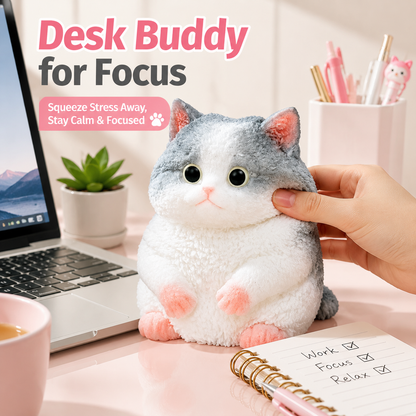 Cute Squishy Cat Toy – Stress Relief Sensory Squeeze Toy | DIY Kawaii Gift