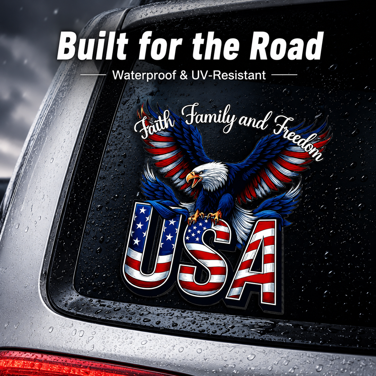 USA 250th Anniversary Eagle Car Decal | 1776–2026 5Pcs