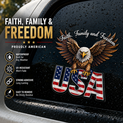 USA 250th Anniversary Eagle Car Decal | 1776–2026 5Pcs
