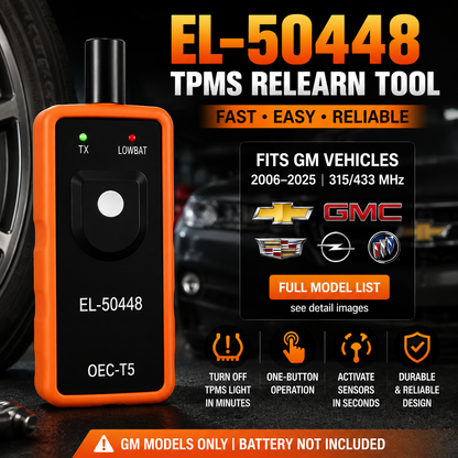 🚗 Reset Your TPMS Light in Minutes – EL-50448 Tire Pressure Relearn Tool for GM Cars