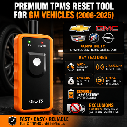 🚗 Reset Your TPMS Light in Minutes – EL-50448 Tire Pressure Relearn Tool for GM Cars