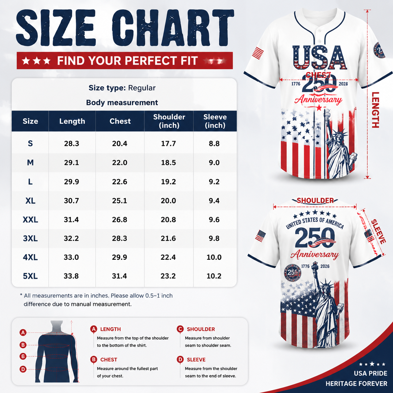 USA 250th Anniversary Baseball Jersey – Limited Edition Patriotic Shirt 1776–2026