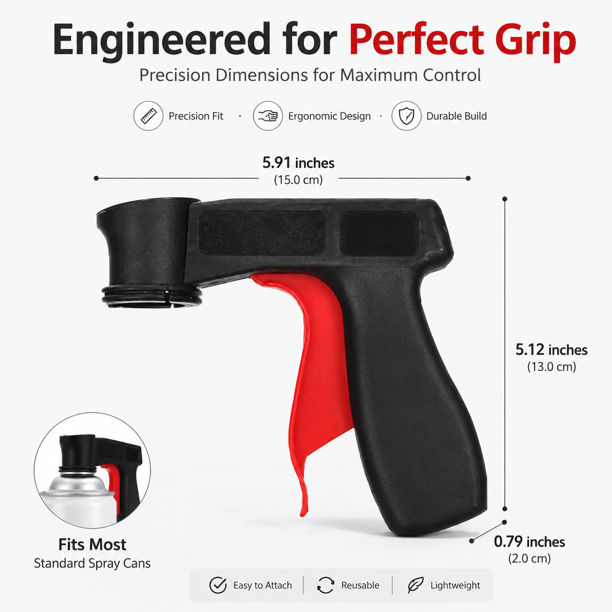 Spray Can Trigger Handle – Ergonomic Full-Hand Paint Sprayer Adapter for Smooth, Pain-Free Painting(2PCS)