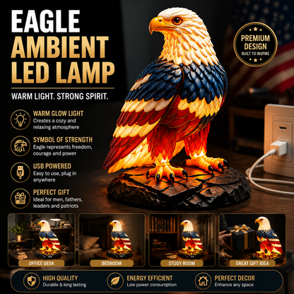 Eagle Ambient LED Desk Lamp – Decorative Warm Glow Night Light USB Powered Home Decor