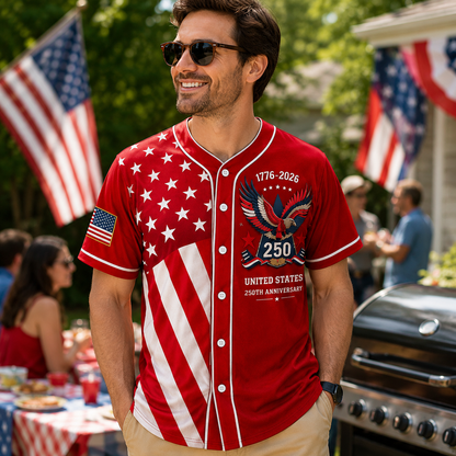 🇺🇸 250th Anniversary Freedom Baseball Jersey – 1776–2026 Limited Edition