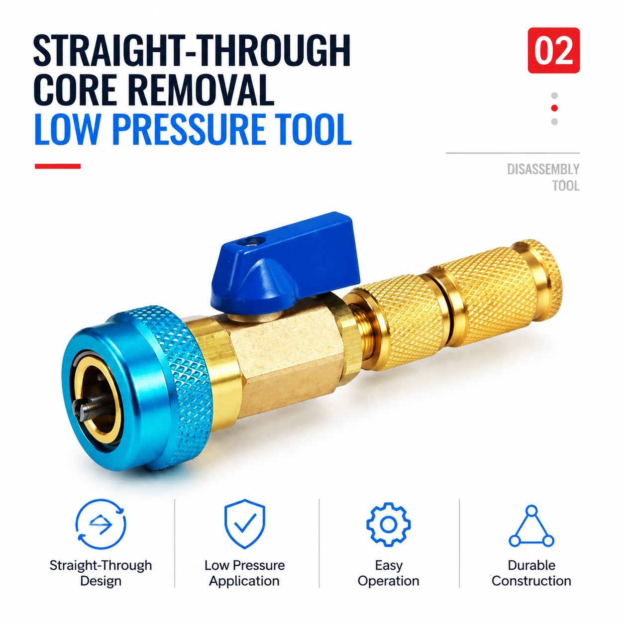 🚗 AC Valve Core Removal Tool – Universal Automotive AC Service Under Pressure Kit