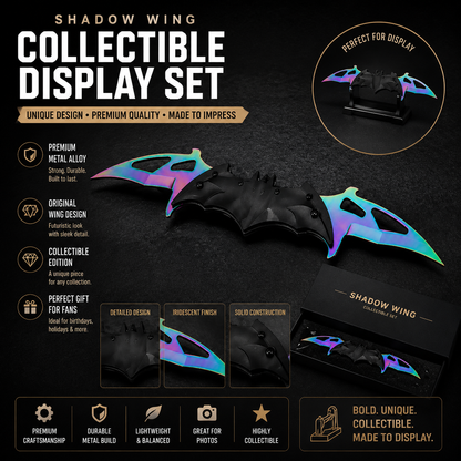Nocturnal Wing Collectible Set – Premium Metal Display Art Piece (3 Finishes)