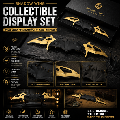 Nocturnal Wing Collectible Set – Premium Metal Display Art Piece (3 Finishes)
