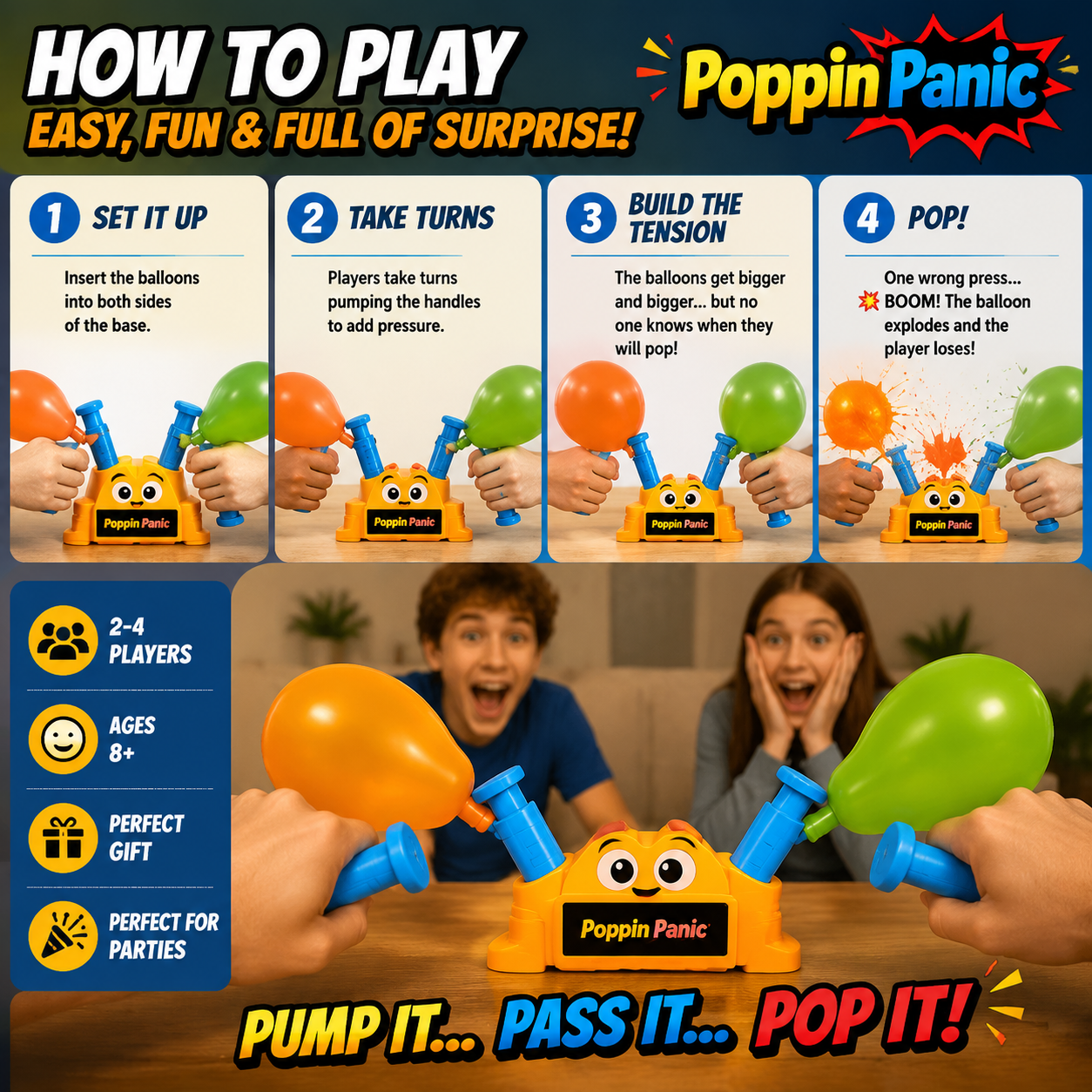 💥 Poppin Panic™ | The Ultimate Balloon Explosion Party Game – Who Will Make It POP?!