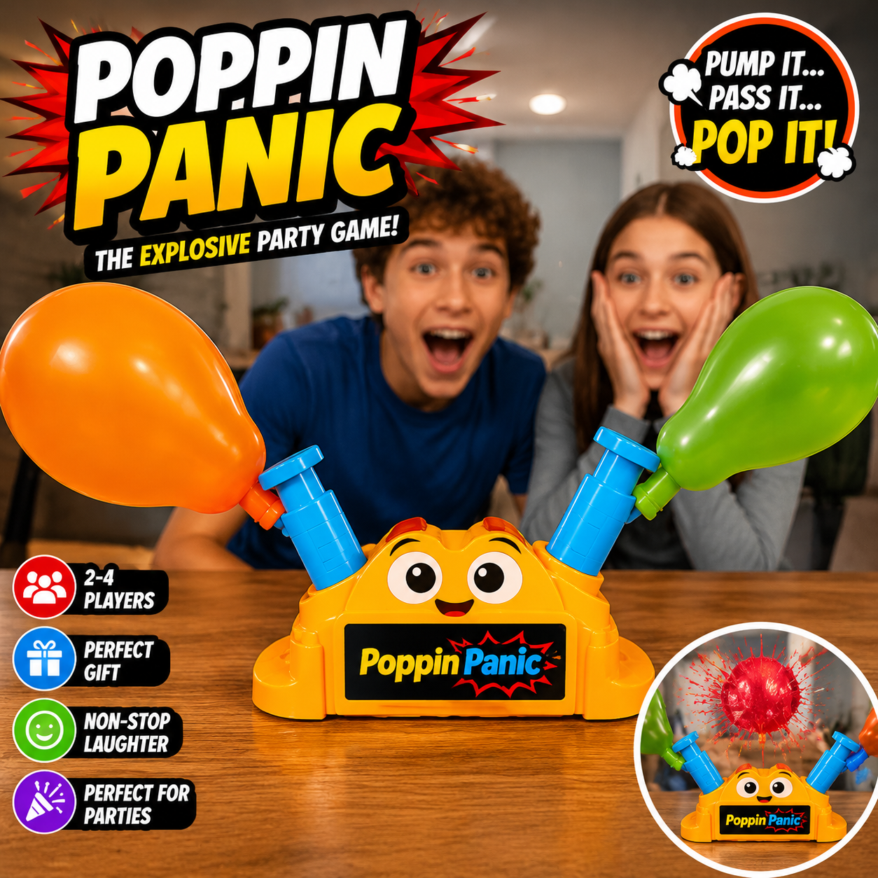 💥 Poppin Panic™ | The Ultimate Balloon Explosion Party Game – Who Will Make It POP?!