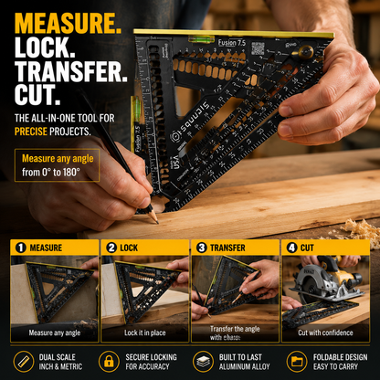 📐 AngleMaster™ | Foldable Multi-Angle Measuring Tool for Perfect Cuts Every Time