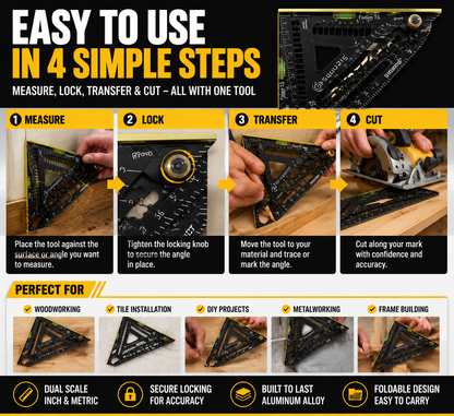 📐 AngleMaster™ | Foldable Multi-Angle Measuring Tool for Perfect Cuts Every Time