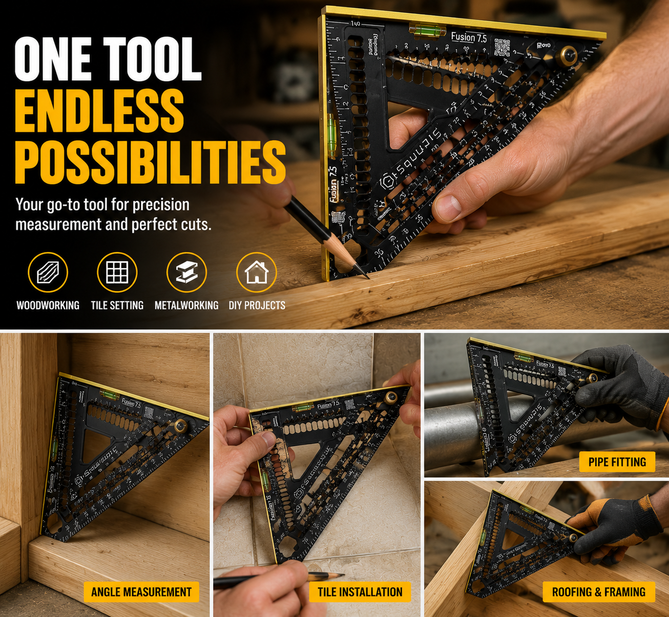 📐 AngleMaster™ | Foldable Multi-Angle Measuring Tool for Perfect Cuts Every Time