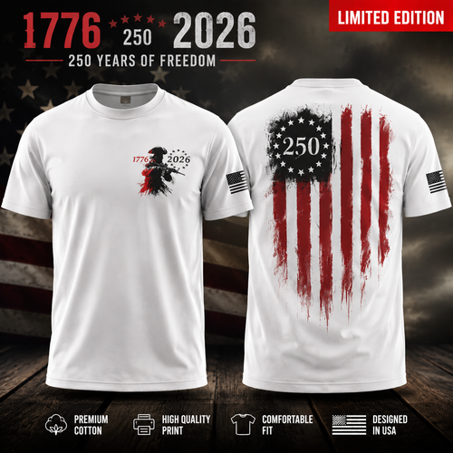 🇺🇸 1776 → 2026 Independence Day Tee | 250 Years of Freedom Limited Edition