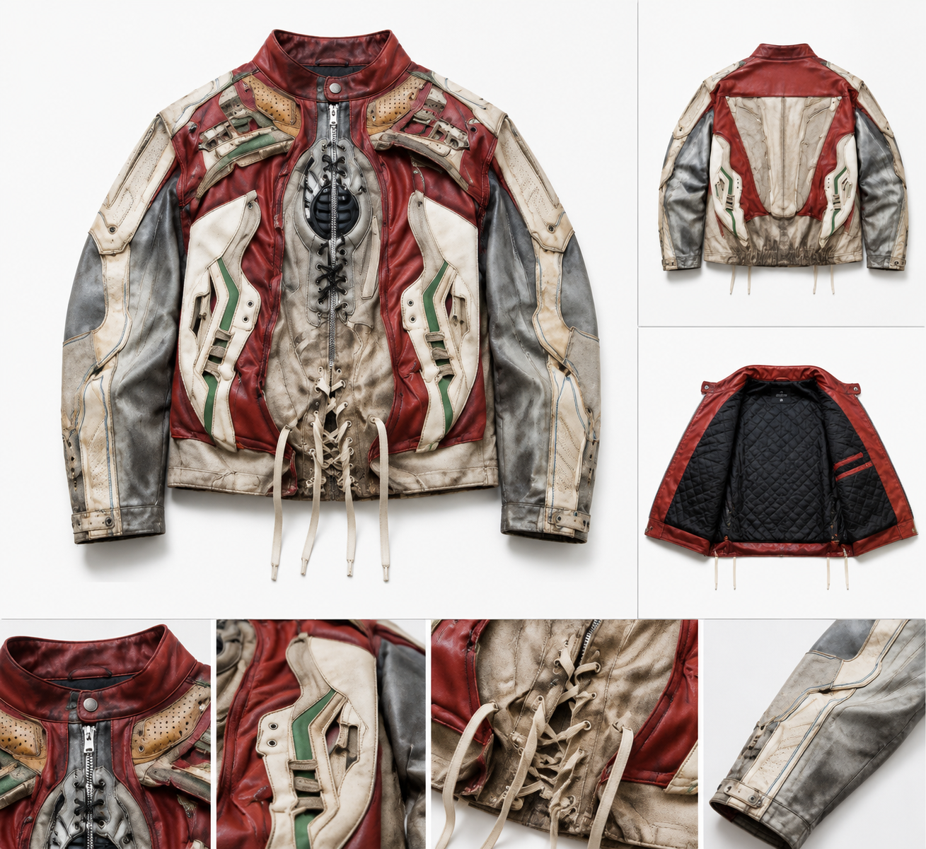 🔥 kalu.putic original-imitation-Stand Out in Every Street – Vintage Patchwork Leather Jacket（FREE SHIPPING)