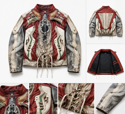 🔥 kalu.putic original-imitation-Stand Out in Every Street – Vintage Patchwork Leather Jacket（FREE SHIPPING)