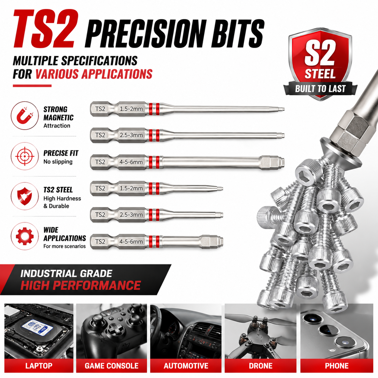 🔥 Professional S2 Steel Long Reach Security Torx Bit Set  Extended Reach • Precision Fit • Built for Professionals