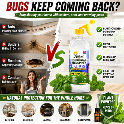 🌿 Peppermint Shield™ Natural Bug Repellent Spray  Keep Bugs Away Without Harsh Chemicals