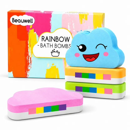 🛁Kids Bath Bombs with Surprise Toys Inside – Turn Bath Time into a Magical Rainbow Experience