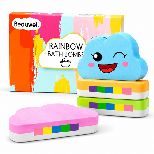 🛁Kids Bath Bombs with Surprise Toys Inside – Turn Bath Time into a Magical Rainbow Experience