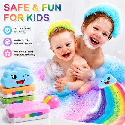 🛁Kids Bath Bombs with Surprise Toys Inside – Turn Bath Time into a Magical Rainbow Experience