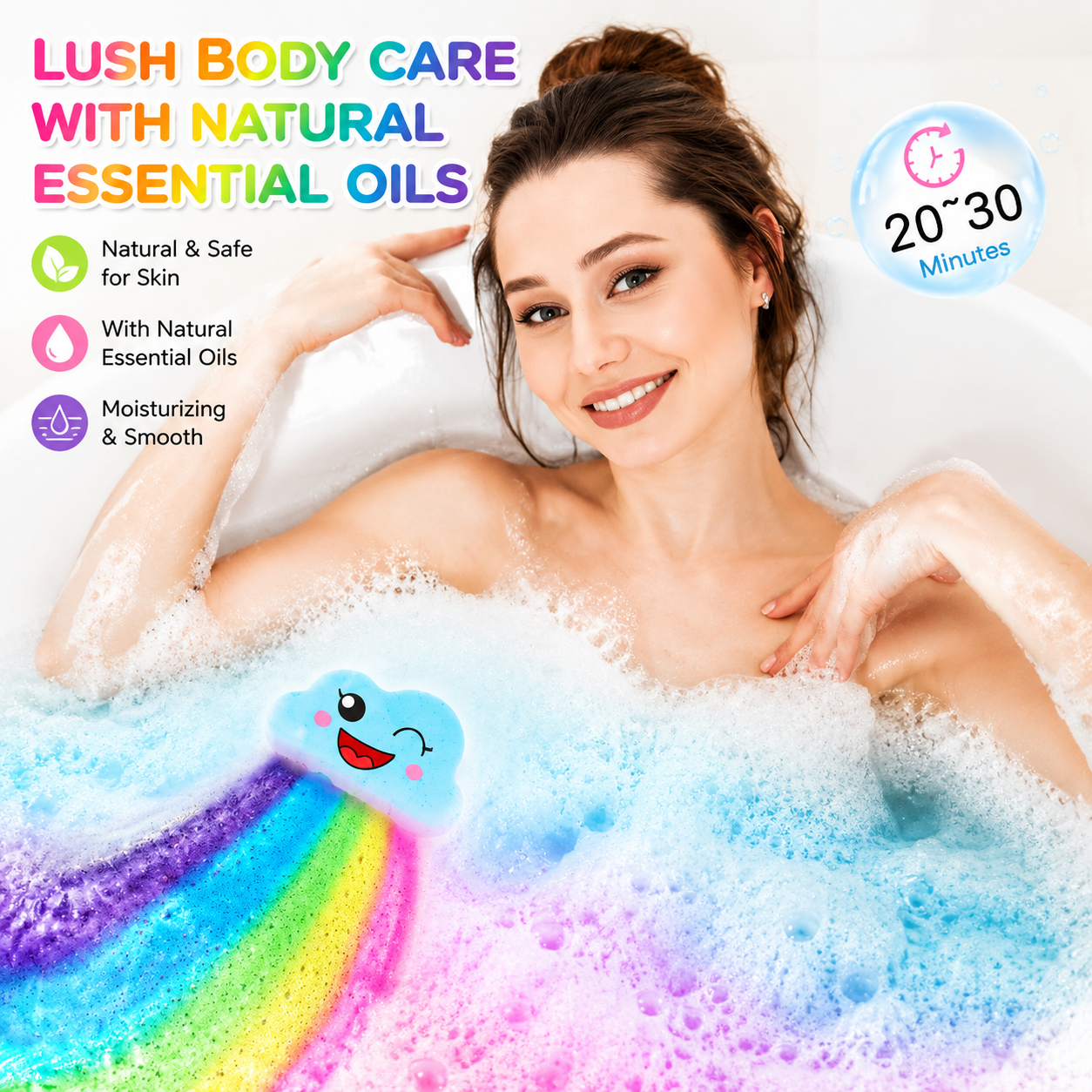 🛁Kids Bath Bombs with Surprise Toys Inside – Turn Bath Time into a Magical Rainbow Experience