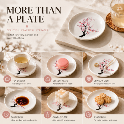 🌸 Magic Bloom Color-Changing Ceramic Plate