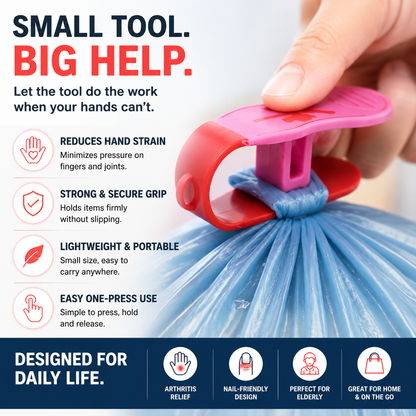 🧤 Hands-Free Grip Assist Tool – Arthritis & Weak Hand Strength Daily Living Aid Clip