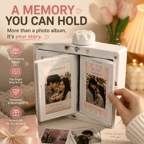 💌 Memory Album Scrapbook – Handmade Emotional Photo Book Gift for Couples, Family & Loved Ones