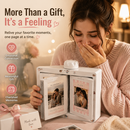 💌 Memory Album Scrapbook – Handmade Emotional Photo Book Gift for Couples, Family & Loved Ones