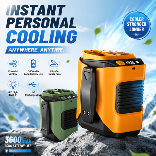 ❄️ Summer Waist Clip Fan – Portable Hands-Free Cooling Fan 🔋