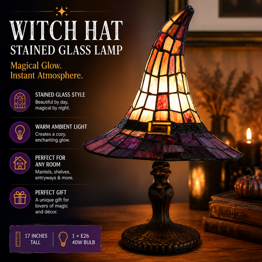 ✨Viral Stained Glass Witch Hat Lamp™ | Halloween Home Decor 2026🎃