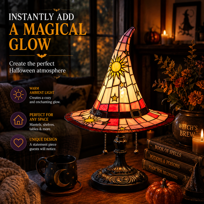 ✨Viral Stained Glass Witch Hat Lamp™ | Halloween Home Decor 2026🎃