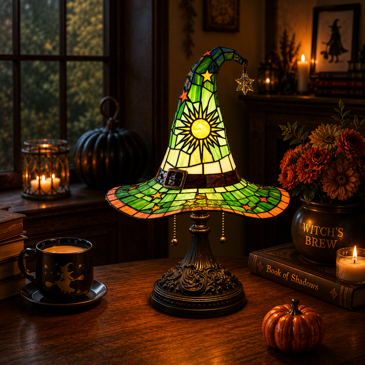 ✨Viral Stained Glass Witch Hat Lamp™ | Halloween Home Decor 2026🎃