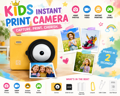 KidsSnap™ Instant Color Print Camera