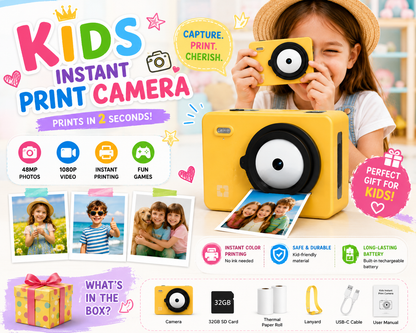 KidsSnap™ Instant Color Print Camera