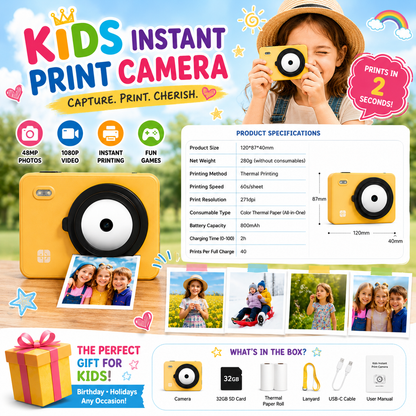 KidsSnap™ Instant Color Print Camera