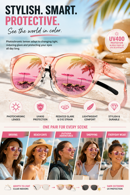 One Pair For Every Moment™  Photochromic UV400 Sunglasses